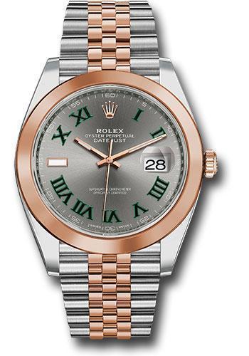 Rolex Steel and Everose Gold Rolesor Datejust 41 Watch 126301 slgrj