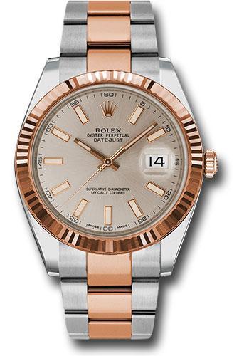 Rolex Steel and Everose Rolesor Datejust 41 Watch 126331 suio