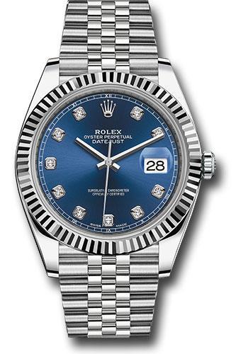 Rolex Steel and White Gold Rolesor Datejust 41 Watch 126334 bldj