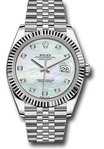 Rolex Steel and White Gold Rolesor Datejust 41 Watch 126334 wmdj