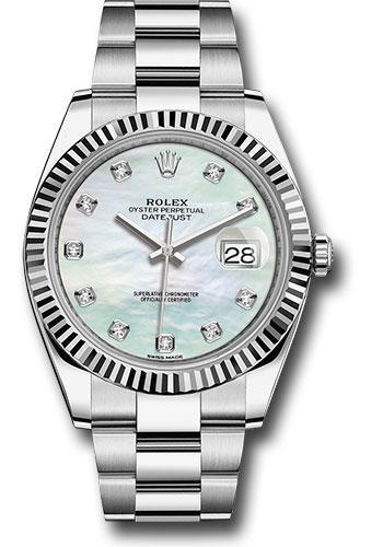 Rolex Steel and White Gold Rolesor Datejust 41 Watch 126334 wmdo