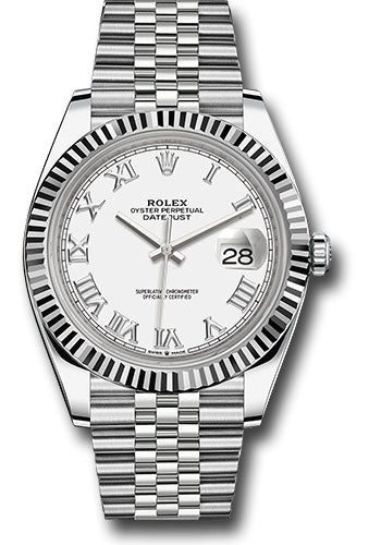 Rolex Steel and White Gold Rolesor Datejust 41 Watch 126334 wrj