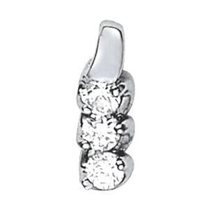 1/3 ct tw Three Stone Diamond Pendant F Color VS Clarity Diamonds