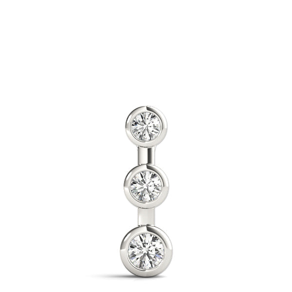 1/2 ct tw Three Stone Diamond Pendant F Color VS Clarity Diamonds