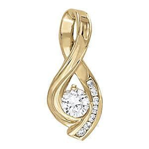 1/2 ct tw Diamond Solitaire Pendant with F Color VS Clarity Diamond