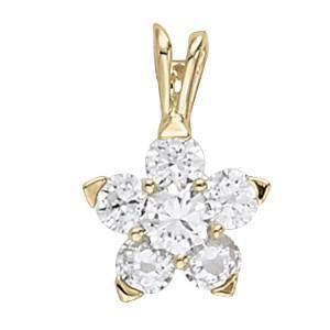 7/8 ct tw Diamond Cluster Pendant F Color VS Clarity Diamonds