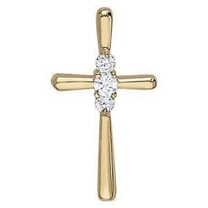 1/5 ct tw Diamond Cross Pendant F Color VS Clarity Diamonds