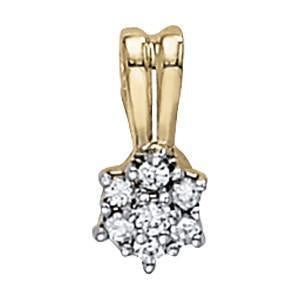 1/10 ct tw Diamond Cluster Pendant F Color VS Clarity Diamonds