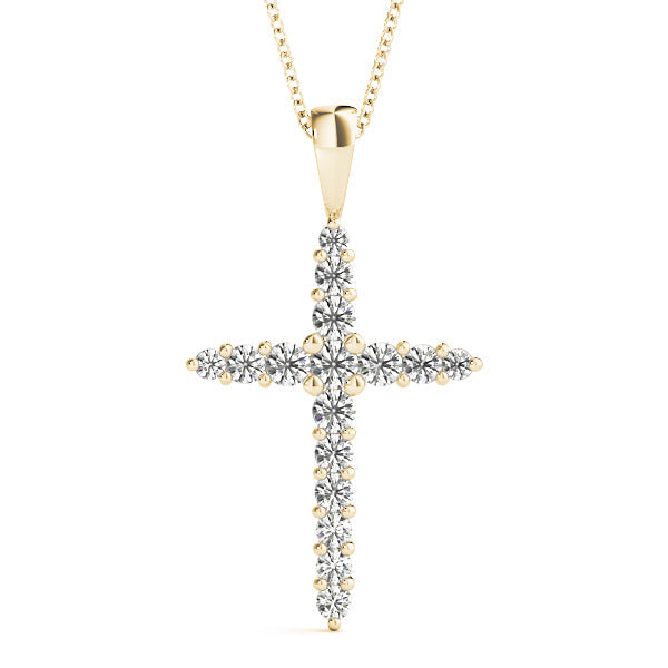 1/2 ct tw Diamond Cross Pendant F Color VS Clarity Diamonds