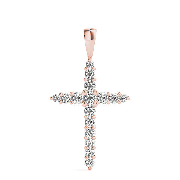 1/2 ct tw Diamond Cross Pendant F Color VS Clarity Diamonds