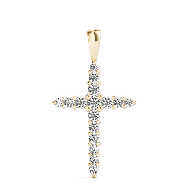 1/2 ct tw Diamond Cross Pendant F Color VS Clarity Diamonds