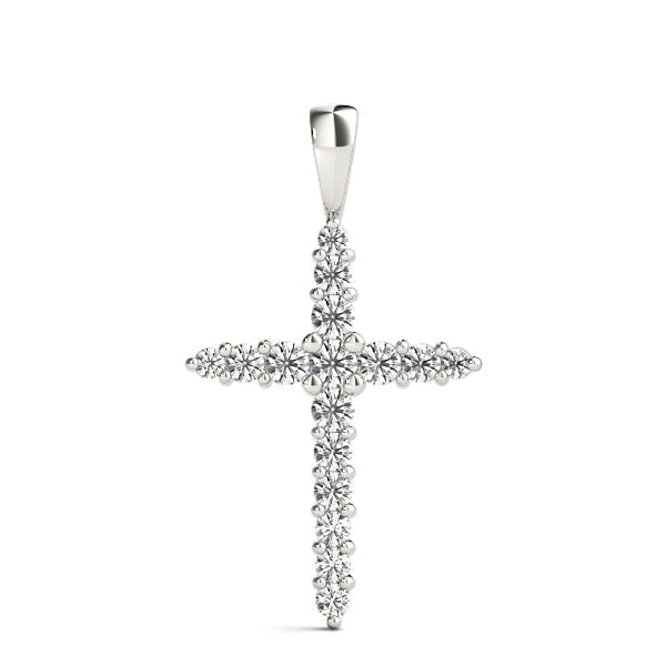 1/2 ct tw Diamond Cross Pendant F Color VS Clarity Diamonds