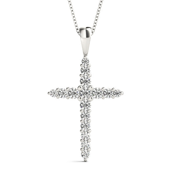 1/2 ct tw Diamond Cross Pendant F Color VS Clarity Diamonds