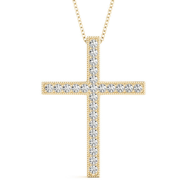 1/4 ct tw Diamond Cross Pendant F Color VS Clarity Diamonds