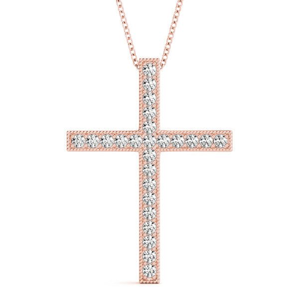 1/4 ct tw Diamond Cross Pendant F Color VS Clarity Diamonds