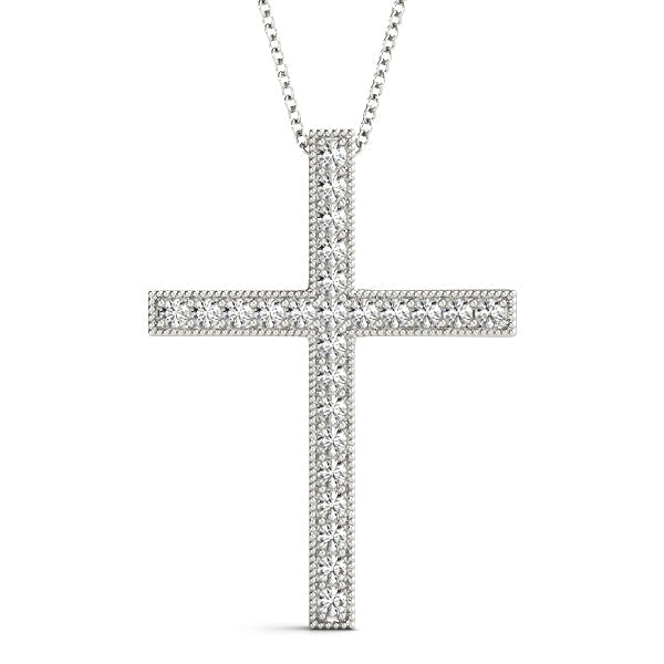 1/4 ct tw Diamond Cross Pendant F Color VS Clarity Diamonds