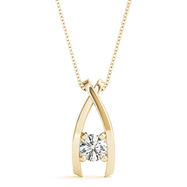 1/4 ct tw Diamond Solitaire Pendant with F Color VS Clarity Diamond