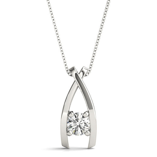 1/4 ct tw Diamond Solitaire Pendant with F Color VS Clarity Diamond