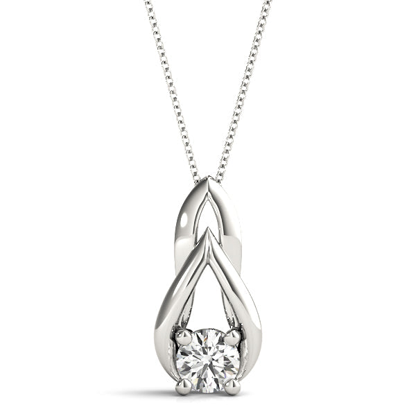 1/4 ct tw Diamond Solitaire Pendant with F Color VS Clarity Diamond