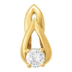 3/8 ct tw Diamond Solitaire Pendant with F Color VS Clarity Diamond