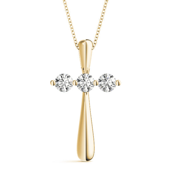 1/4 ct tw Diamond Cross Pendant F Color VS Clarity Diamonds