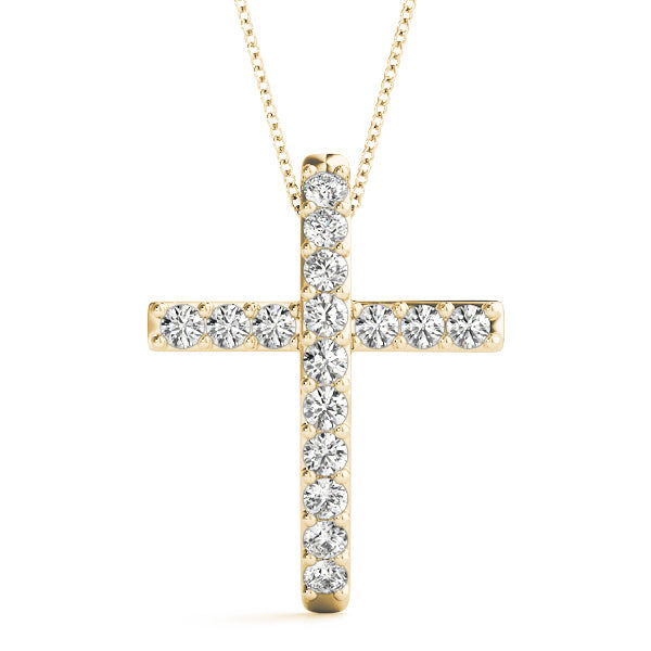 1/2 ct tw Diamond Cross Pendant F Color VS Clarity Diamonds