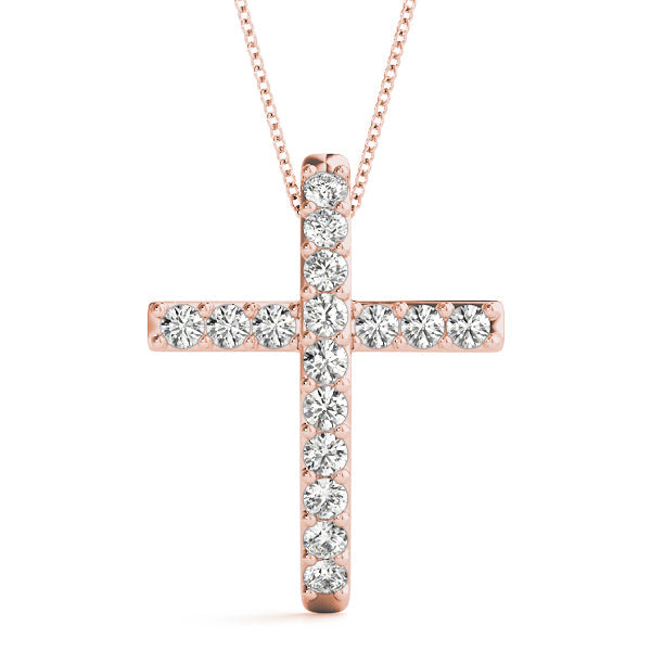 1/4 ct tw Diamond Cross Pendant F Color VS Clarity Diamonds