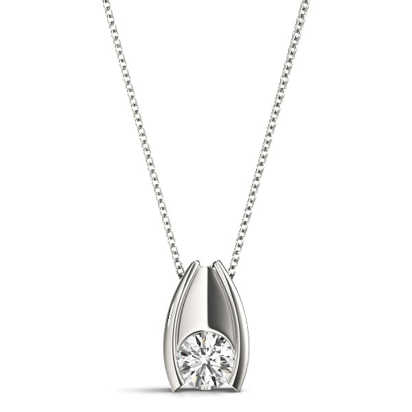 1/3 ct tw Diamond Solitaire Pendant with F Color VS Clarity Diamond