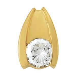 3/8 ct tw Diamond Solitaire Pendant with F Color VS Clarity Diamond