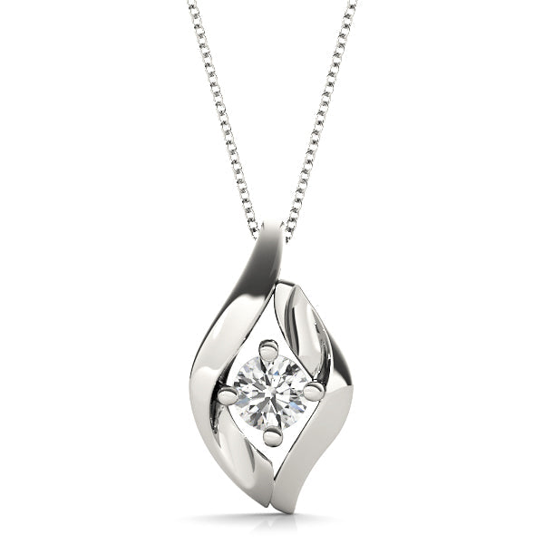 1/3 ct tw Diamond Solitaire Pendant with F Color VS Clarity Diamond