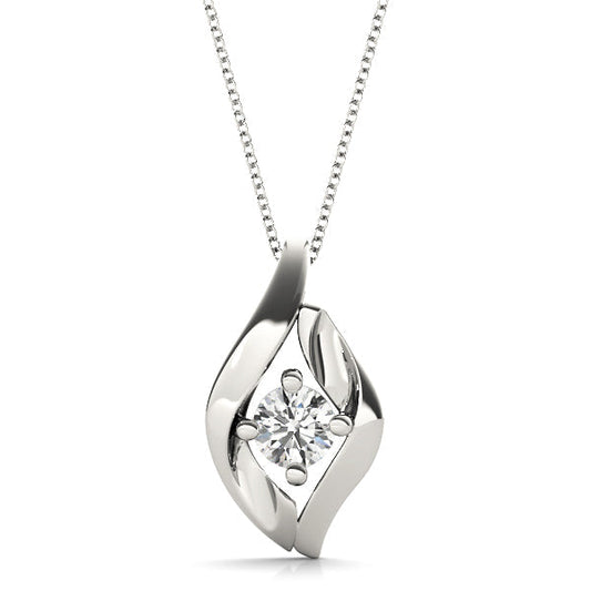 1/3 ct tw Diamond Solitaire Pendant with F Color VS Clarity Diamond