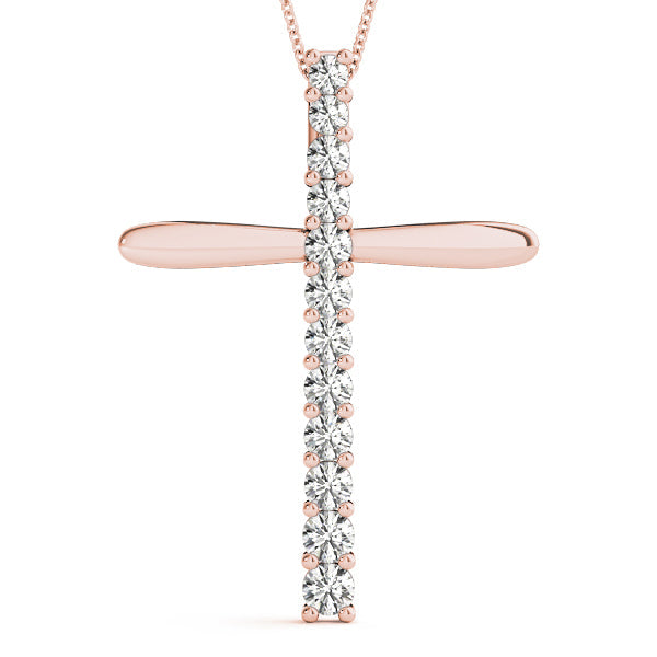 1/4 ct tw Diamond Cross Pendant F Color VS Clarity Diamonds