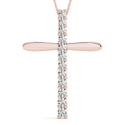 1/4 ct tw Diamond Cross Pendant F Color VS Clarity Diamonds