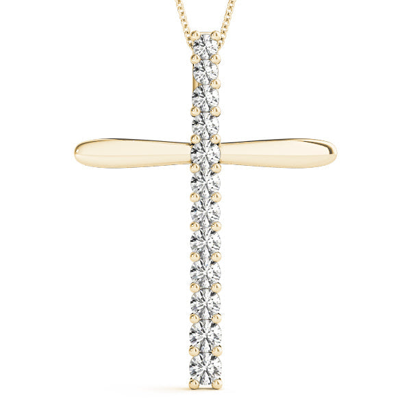 1/4 ct tw Diamond Cross Pendant F Color VS Clarity Diamonds