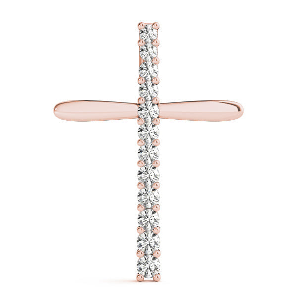 1/2 ct tw Diamond Cross Pendant F Color VS Clarity Diamonds