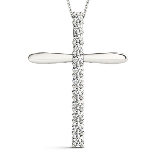 1/2 ct tw Diamond Cross Pendant F Color VS Clarity Diamonds