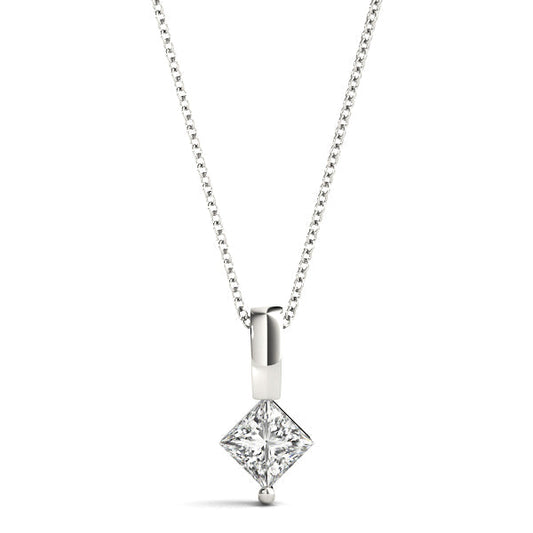 1/20 ct tw Diamond Solitaire Pendant with F Color VS Clarity Diamond