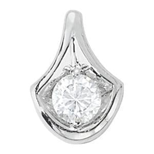 1/4 ct tw Diamond Solitaire Pendant with F Color VS Clarity Diamond