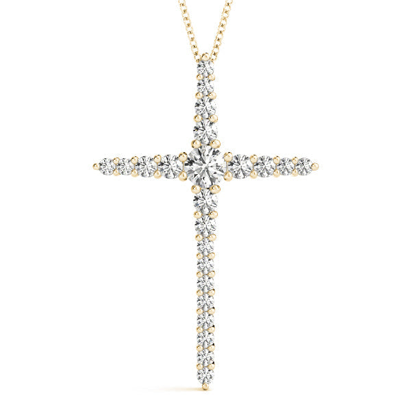 1/4 ct tw Diamond Cross Pendant F Color VS Clarity Diamonds