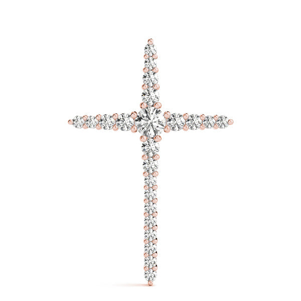 1/2 ct tw Diamond Cross Pendant F Color VS Clarity Diamonds