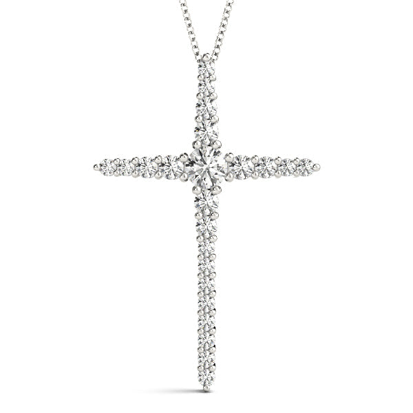 1/4 ct tw Diamond Cross Pendant F Color VS Clarity Diamonds