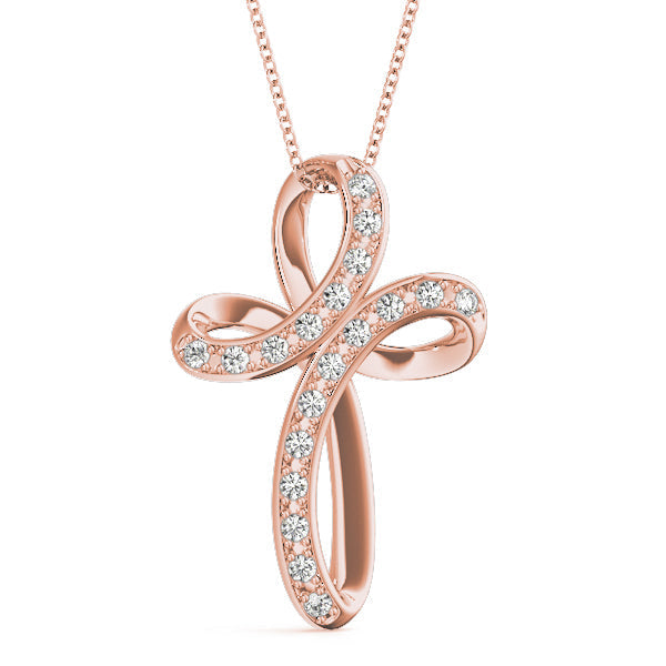 1/6 ct tw Diamond Cross Pendant F Color VS Clarity Diamonds