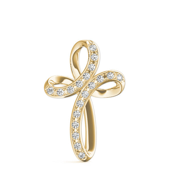 1/10 ct tw Diamond Cross Pendant F Color VS Clarity Diamonds