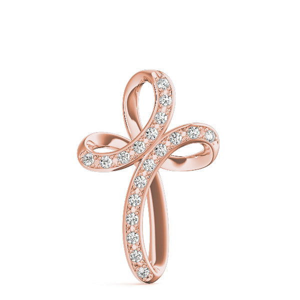 1/10 ct tw Diamond Cross Pendant F Color VS Clarity Diamonds