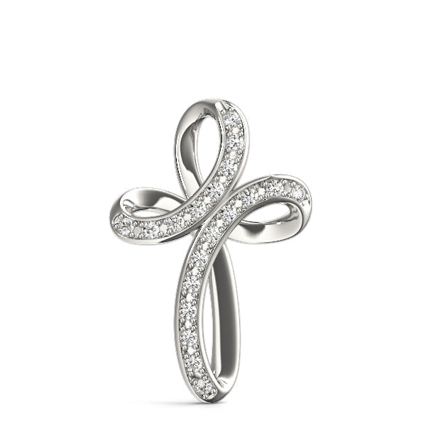 1/6 ct tw Diamond Cross Pendant F Color VS Clarity Diamonds