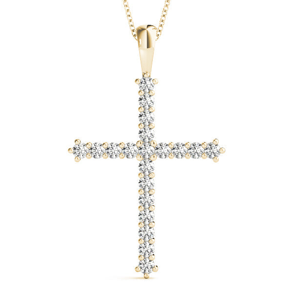 1/2 ct tw Diamond Cross Pendant F Color VS Clarity Diamonds