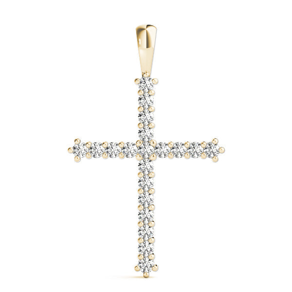 1/2 ct tw Diamond Cross Pendant F Color VS Clarity Diamonds