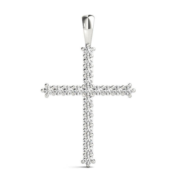 1/2 ct tw Diamond Cross Pendant F Color VS Clarity Diamonds