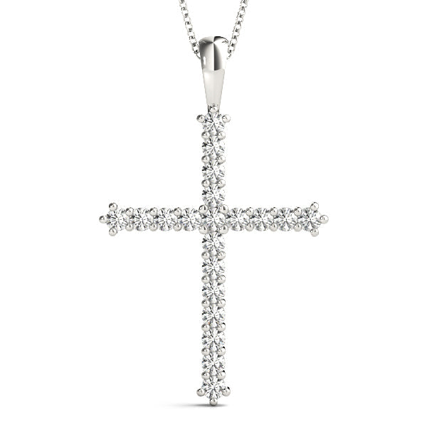 1/2 ct tw Diamond Cross Pendant F Color VS Clarity Diamonds