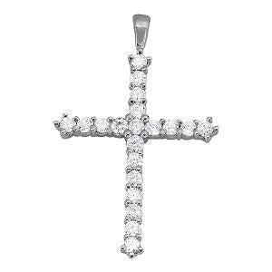 3/8 ct tw Diamond Cross Pendant F Color VS Clarity Diamonds